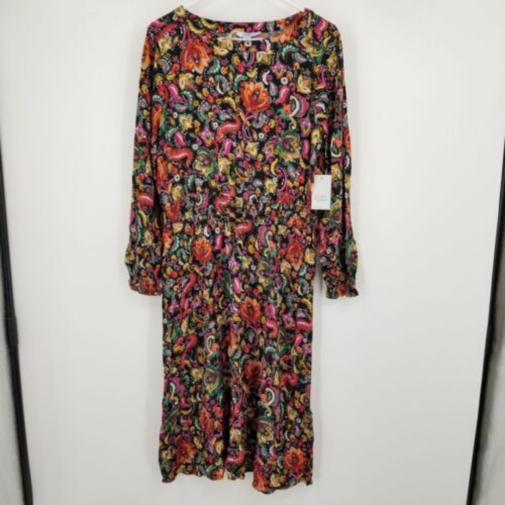 CROFT & BARROW Red Floral Dress